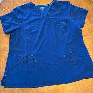 Scrubstar Navy Blue Performance Scrub Top